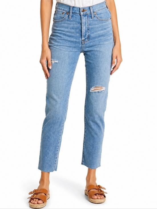 Madewell Denim - Madewell The Perfect Vintage Jean Size 29 Distressed Straight Leg Raw Hem M9244